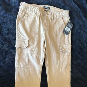 True Religion Tan Boot Cut Women Cargo Pants